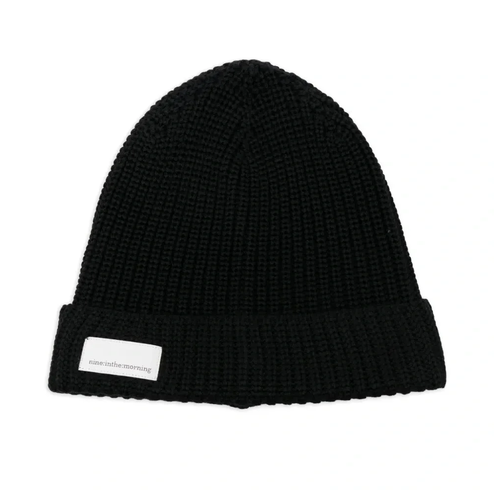 Nine In The Morning Ribbed Beanie 100% Extra Fine‎ Merino Wool